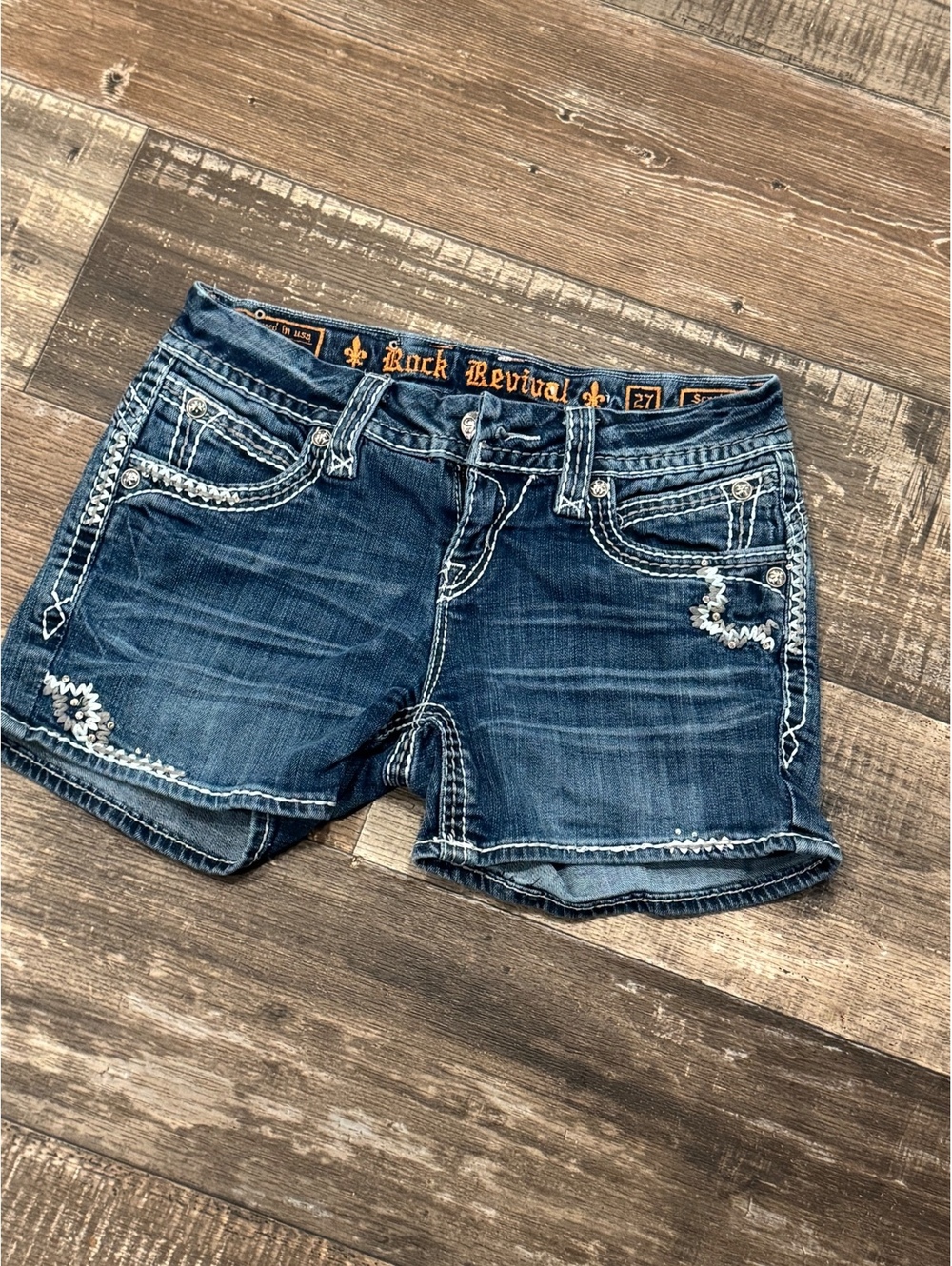 Rock Revival "Scarlett" denim shorts, size 27
